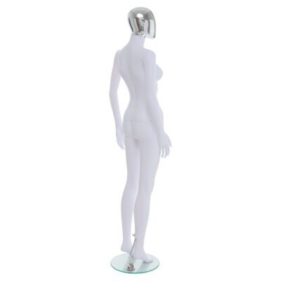 R355CH - Ladies Mannequin with Chrome Head - Back Right View