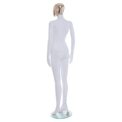 R355RG - Ladies Mannequin with Rose Gold Head - Back Left View