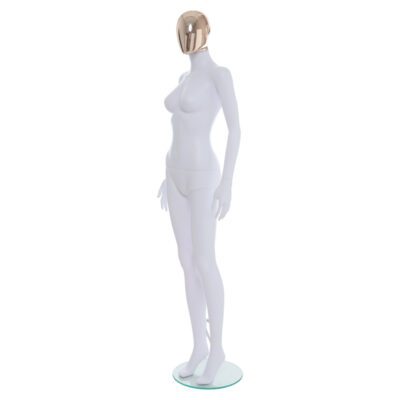 R355RG - Ladies Mannequin with Rose Gold Head - Front Left View