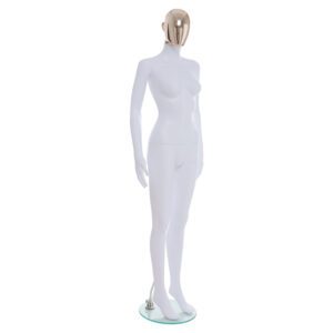 R355RG - Ladies Mannequin with Rose Gold Head - Front Right View