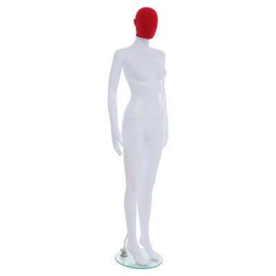 R355RP - Ladies Mannequin with Red Pile Head - Front Left View