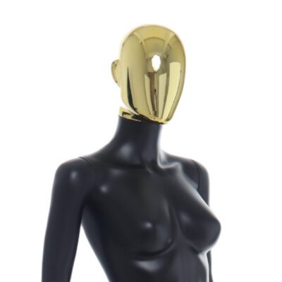 R356GD - Ladies Mannequin - Black with Gold Head